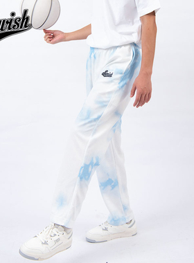 Swish 美式篮球扎染运动华夫格长裤男秋季宽松休闲卫裤透气训练裤