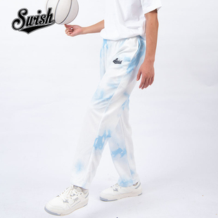 美式 透气训练裤 篮球扎染运动华夫格长裤 宽松休闲卫裤 男秋季 Swish