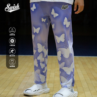 速干拉链九分篮球长裤 SWISH IN蝴蝶剪影美式 BALL 薄运动男 THE