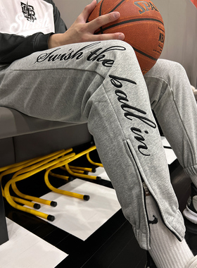 Swish STBI春季美式篮球刺绣卫裤男宽松束脚运动裤训练裤扎袜纯棉