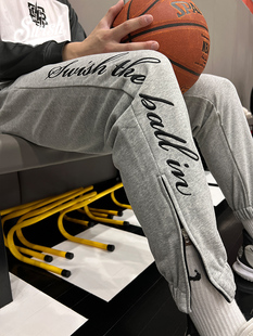 STBI春季 训练裤 美式 男宽松束脚运动裤 扎袜纯棉 篮球刺绣卫裤 Swish