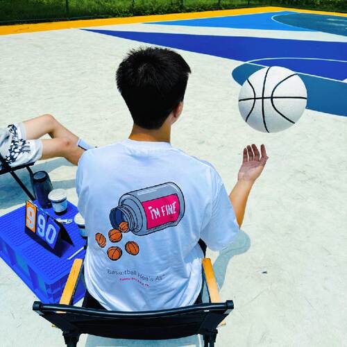SWISH THE BALL IN“篮球治愈一切”纯棉T恤 美式短袖上衣240g