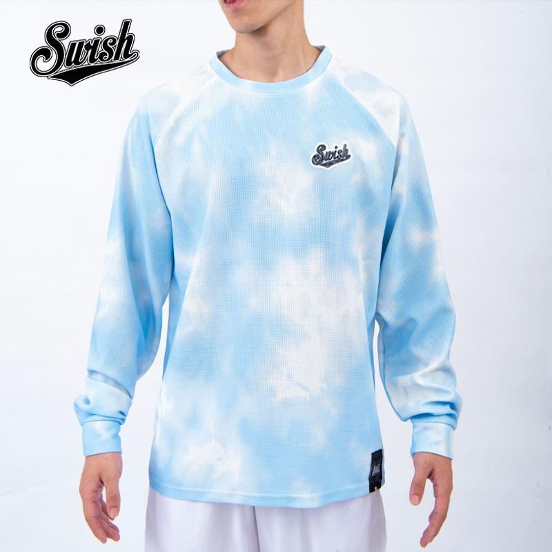 Swish 美式扎染华夫格长袖t恤男秋季宽松透气运动上衣投篮训练服,运动服/休闲服装,运动T恤,淘宝优惠券,粉丝福利购,淘宝优惠卷