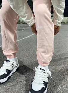 宽松束脚卫裤 Swish 针织篮球运动男秋季 美式 标语系列做旧长裤
