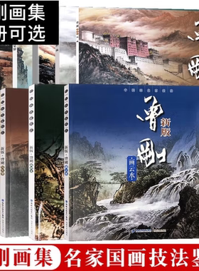 11册曾刚山水画集作品集 中国画名家技法新版画名山 画云水/画树木/画山石/黄山/太行山/峨眉山 国画水墨画临