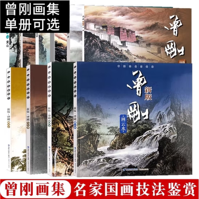 11册曾刚山水画集作品集 中国画名家技法新版画名山 画云水/画树木/画山石/黄山/太行山/峨眉山 国画水墨画临