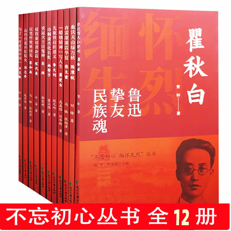 不忘初心缅怀先烈丛书12册 张太雷 李大钊 向警予 萧楚女 彭湃 蔡和森 邓中夏 方志敏 瞿秋白 陈潭秋 恽代英 纪实报告文学