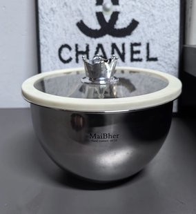 A198 10不锈钢沙拉盆料理盆打蛋盆带玻璃盖2.0L 迈宝赫18