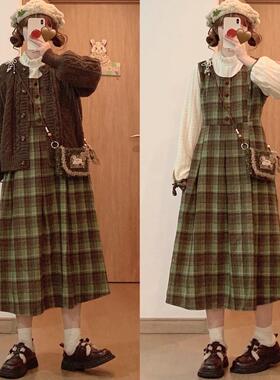 胖MM200斤特大码法式针织连衣裙子女2024新款设计感小众长裙套装