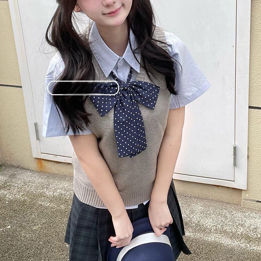 胖MM大码JK制服套装日系无袖马甲百搭jk针织衫学院毛衣衬衫背心女