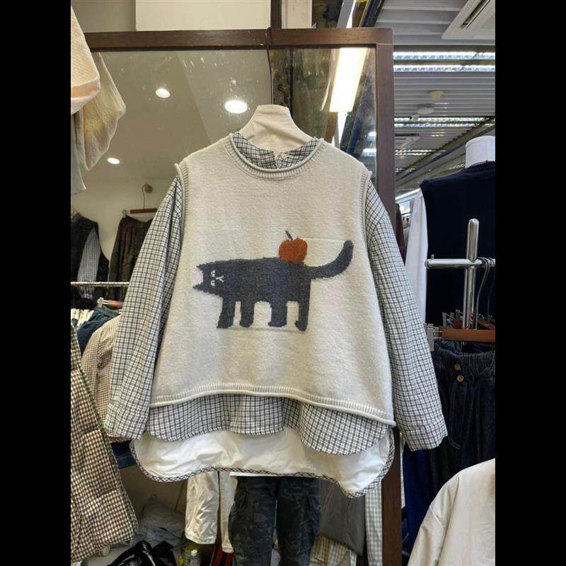 胖MM200斤特大码秋冬设计满分卡通印花圆领套头休闲无袖针织背心,女装/女士精品,时尚套装,淘宝优惠券,粉丝福利购,淘宝优惠卷