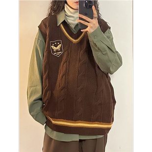 胖MM200斤特大码复古宽松针织衫毛衣马甲背心潮绿色衬衣上衣套装