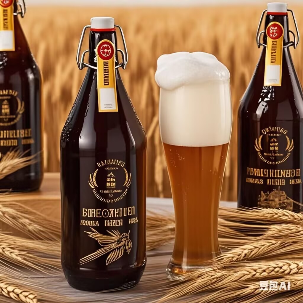 俄罗斯原装进口原浆淡爽啤酒玻璃瓶装黄啤啤酒精酿啤酒1L聚会烧烤