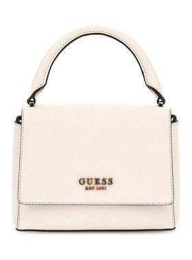 代购GUESS女士手提包便携收纳日常通勤简约设计顶部手柄白色
