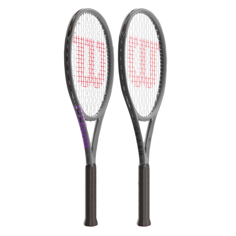 Wilson Clash 100L V2威尔胜定制款灰紫色网球拍DIY男女实战球拍