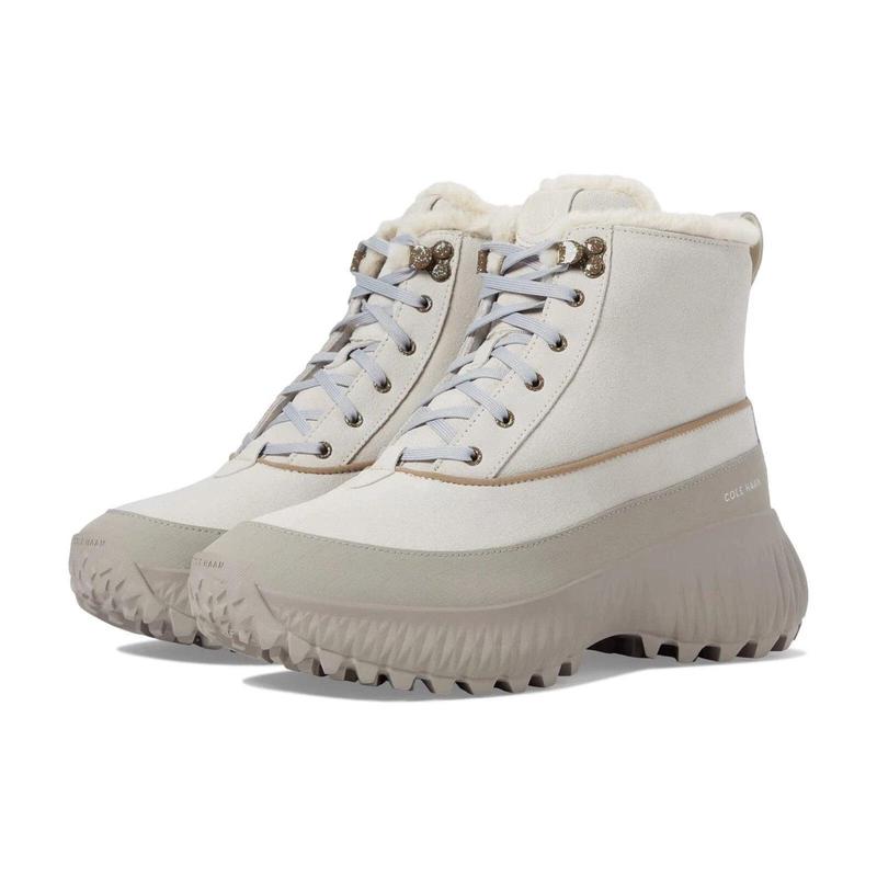 代购Cole Haan女士雪地靴保暖防滑耐磨户外靴高帮系带徒步鞋