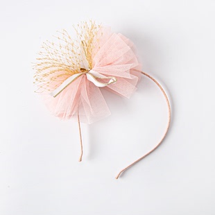 木本尚宝宝发箍女童发饰头饰头花儿童发夹超仙洋气粉色周岁礼物