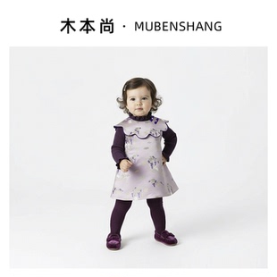 木本尚女童汉服旗袍裙2026新款宝宝拜年服夹棉加厚中国风背心裙