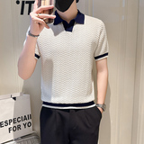 A135-6131男士PL领春夏秋针织短袖冰丝短袖P55控78，男装T恤，电商A135（原星座819）