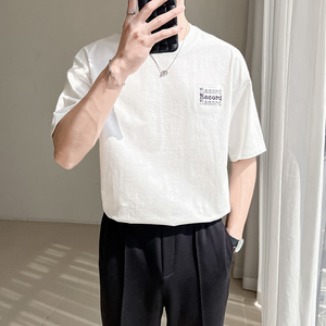 C311-T07 夏季男士圆领字母刺绣T恤 工艺款 三色可选P45图片