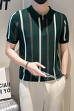 A135-77052男士PL领春夏秋针织短袖冰丝短袖P58控85，男装T恤，星座819（原C215）