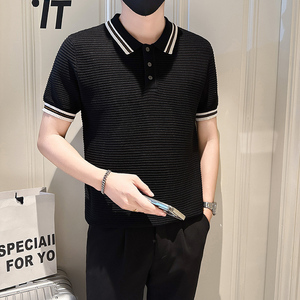 A135-6183 男士PL领春夏秋针织短袖 冰丝短袖 P58控85图片
