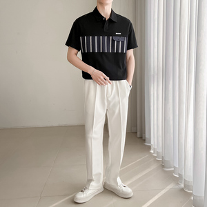 C311-T06 夏季男士PL衫 个性工艺拼接款 P58图片