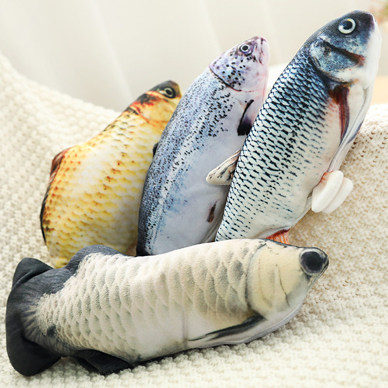 抖音同款跳跳鱼玩具会动的鱼电动仿真娃娃触碰感应毛绒玩具公仔