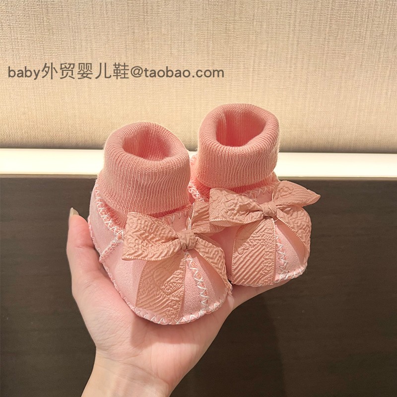 冬季新款婴儿加绒护脚棉鞋