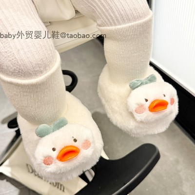 婴儿棉鞋加绒保暖软底步前鞋