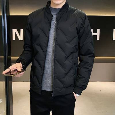 2025新款白鸭绒羽绒服男士冬季潮牌帅气大码加厚立领冬装短款外套