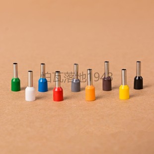 插针管型端子接线端子铜鼻子 端子冷压 针型端子1000只 欧式 E6010