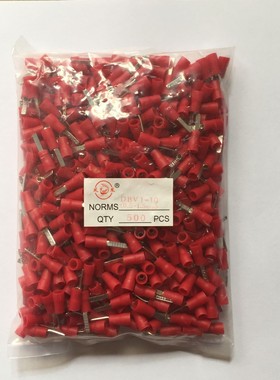 凤凰 扁针型预绝缘端头 DBV 1.25-10 冷压针形端子鸭舌端子 500只