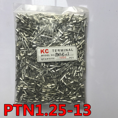 紫铜焊口 PTN1.25-13 TZ型针形裸端头 冷压插针接线端子 一千只