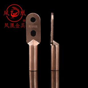 凤凰国标A级双孔铜接头DT-120MM2铜鼻子双眼铜接线端子 一只