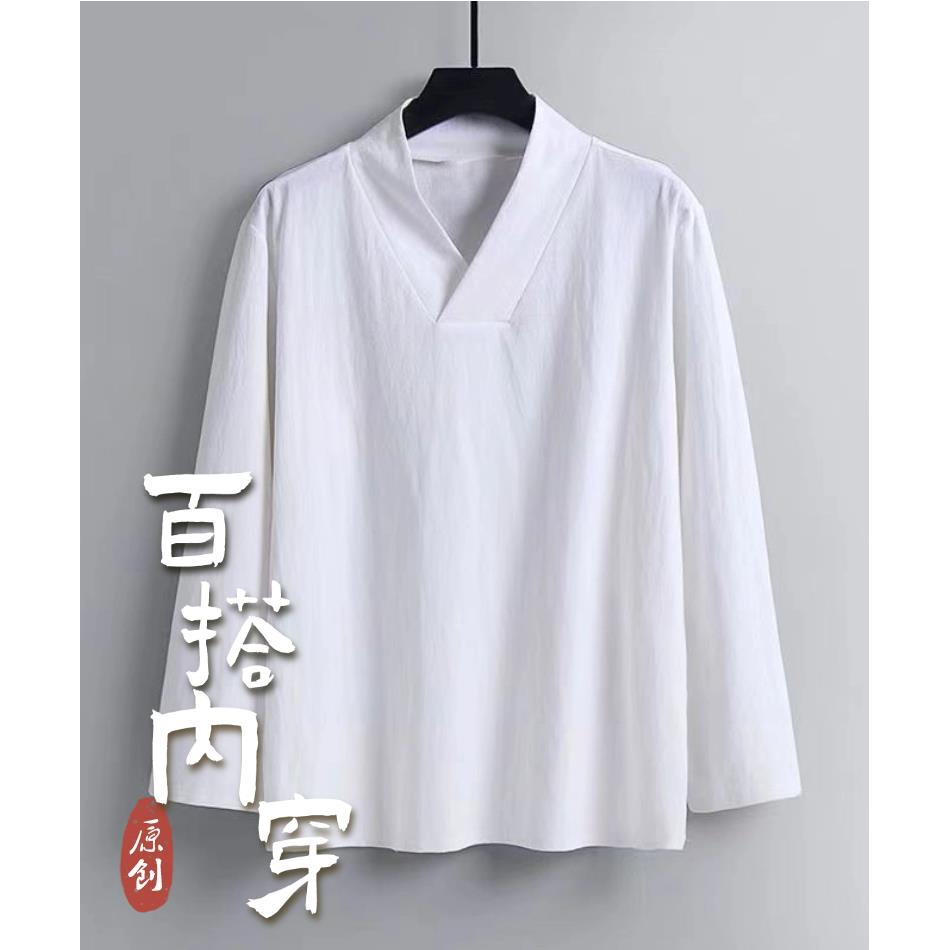 特卖僧衣传统T恤打底衫透气V领内衬汗衫禅修服新款通穿内搭和尚衣