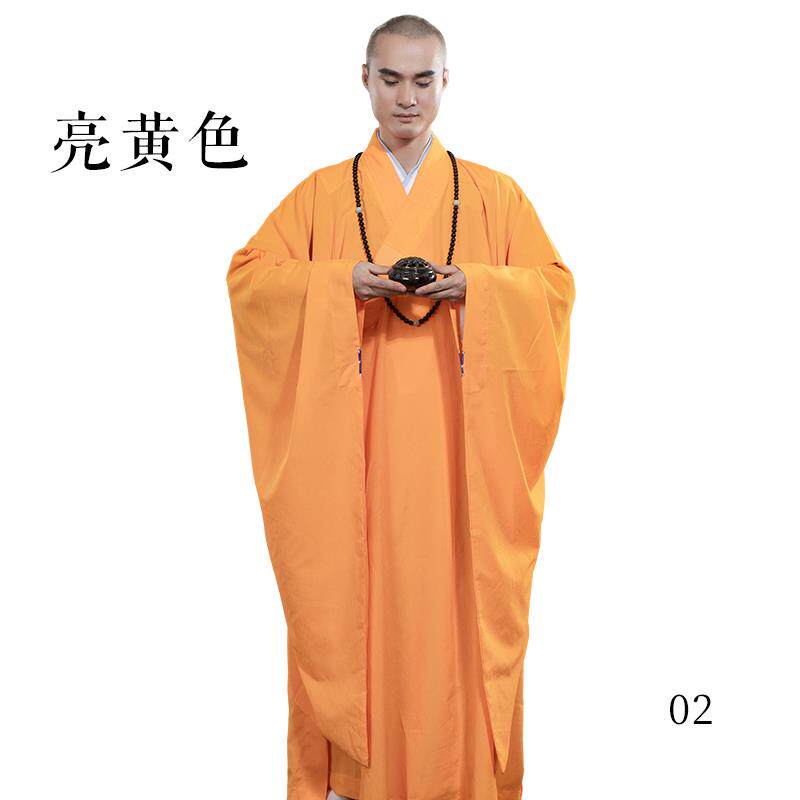 特卖缎梵高档广袖皈依海青居士服男女夏季薄款大袖海清和尚衣僧服