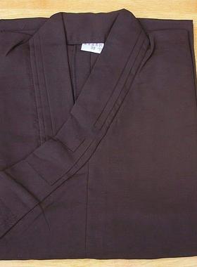 特卖僧服僧衣居士黑色小袖子海青拜佛礼佛衣优质麻纱咖啡色窄袖海