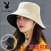 帽子女渔夫帽韩版 学生春夏百搭遮阳帽子双面戴防紫外线防晒遮阳帽