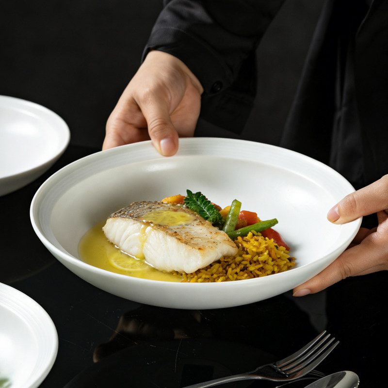 耐磨釉特色陶瓷盘子高级感意境餐厅酒店创意私厨深盘汤盘冷热菜盘,餐饮具,盘,淘宝优惠券,粉丝福利购,淘宝优惠卷