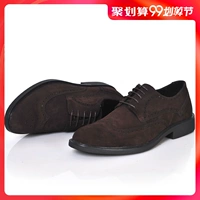 Kai Bu Luo da lộn da lộn giày nam kinh doanh giày bình thường Brock khắc tiếng Anh lật lông thấp để giúp giày đơn - Giày thấp giày sport