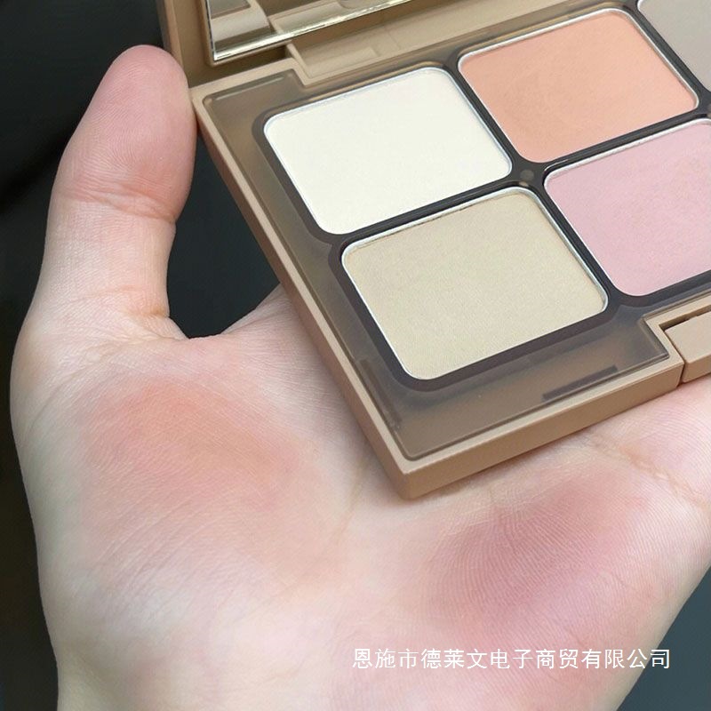 白开水低饱和藕粉奶茶大地色全哑光综合盘六色腮红修容眼影一体盘