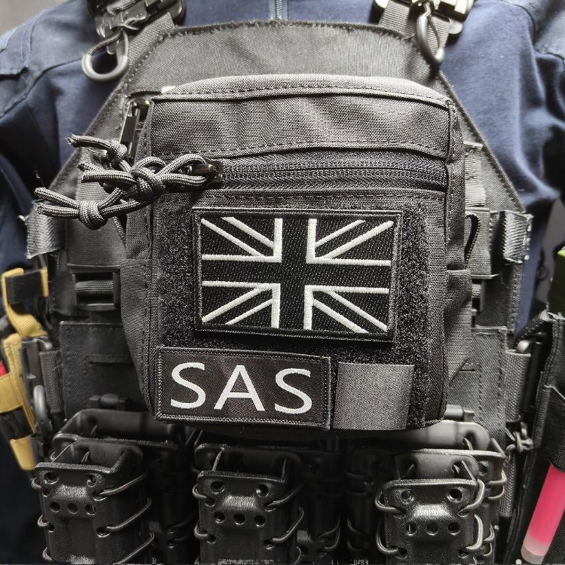 无贼SAS英国国旗EDC腰包战术背心魔术贴徽章GP杂物包臂章DIY背包