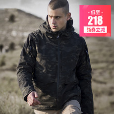 Тренчкот милитари 冬季户外冲锋衣男三合一防水焰火风衣加绒加厚保暖迷彩战术外套