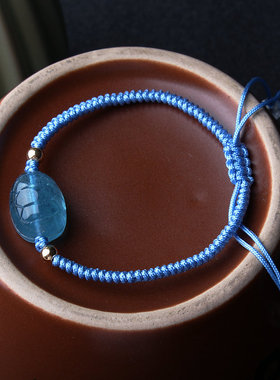 男女海蓝宝蓝色水晶手链