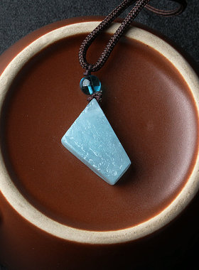 男女海蓝宝一手货源吊坠工厂直发