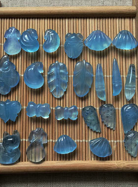 一物一图款吊坠天然海蓝宝石男女