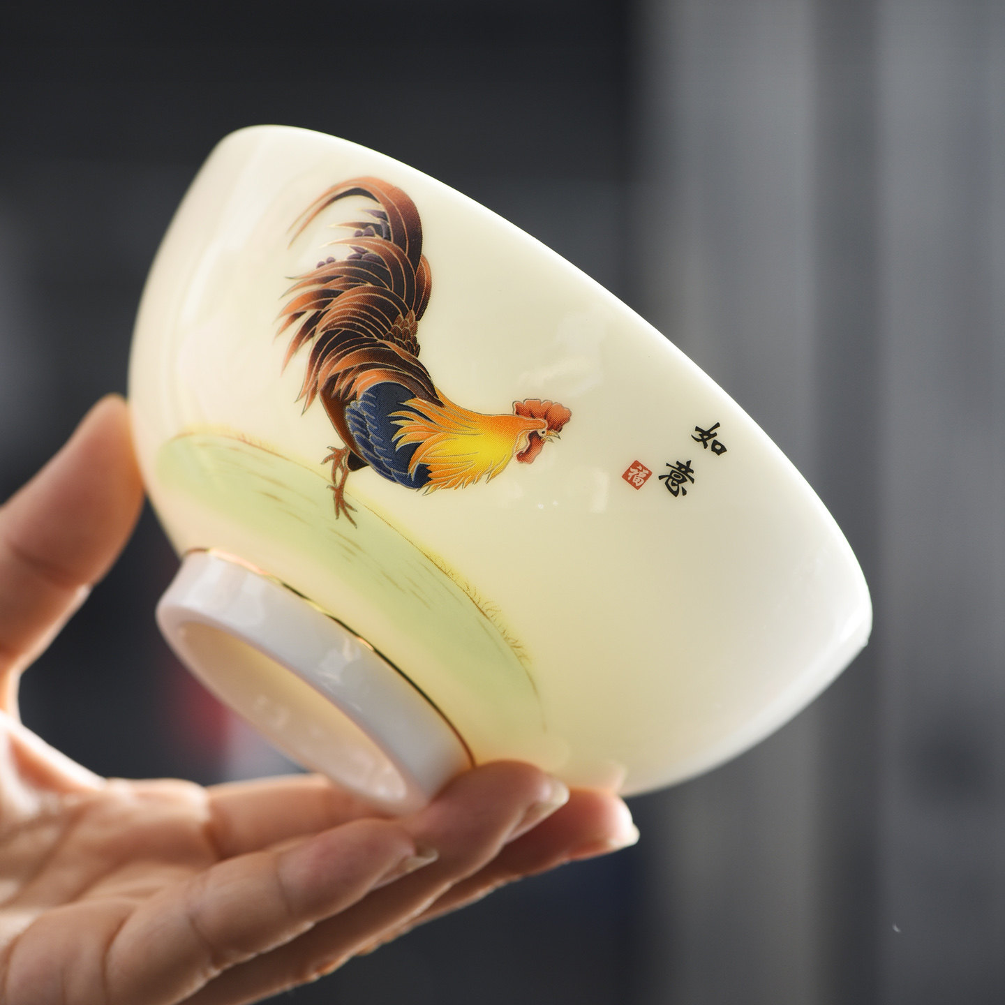 德化高端白瓷精品羊脂玉瓷餐具家碗