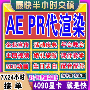 ae模板pr代做渲染修改输出导出年会开场片头logo视频剪辑合并制作