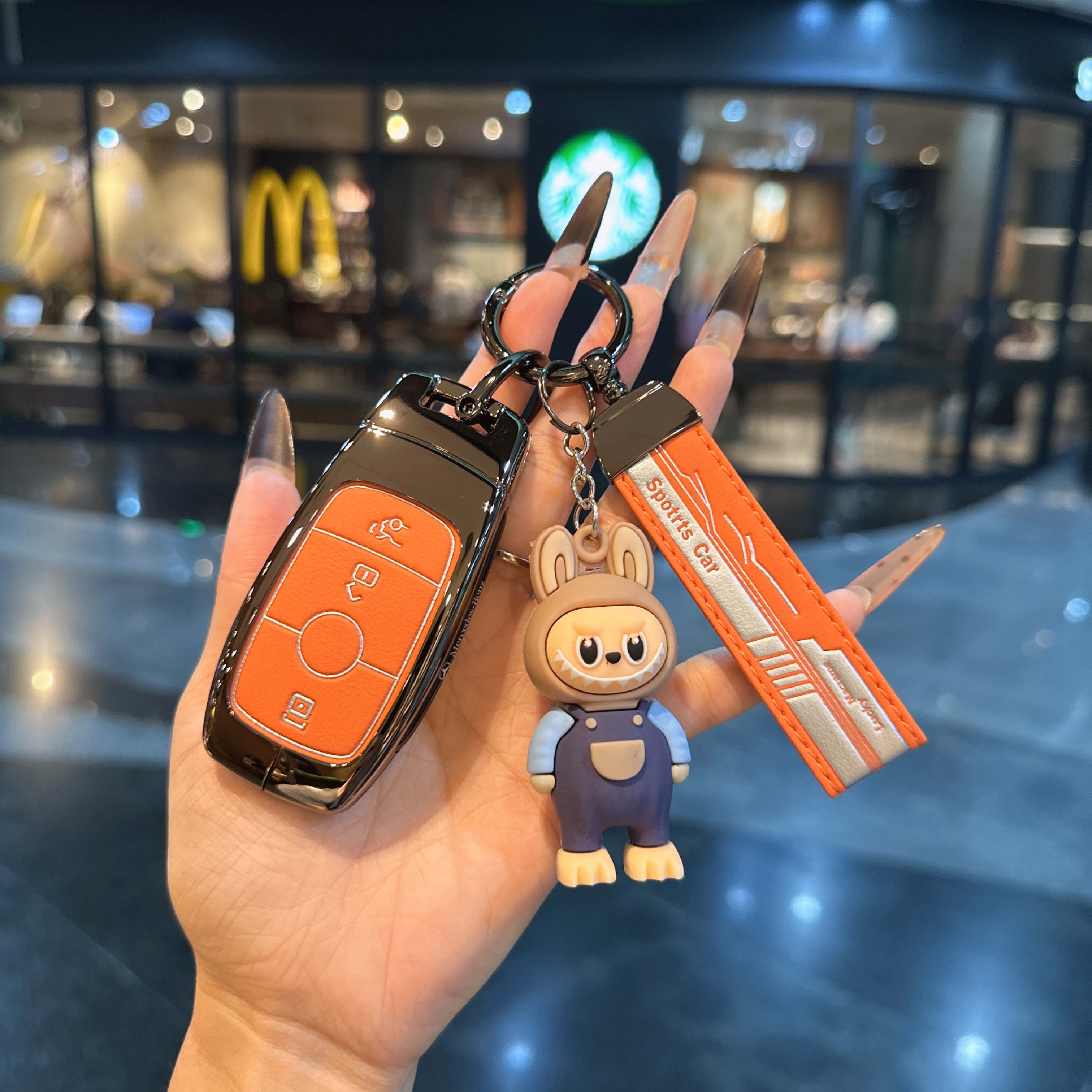 适用奔驰钥匙套新e级c级e300包c260l扣A200l汽车glb/gle/glc350壳